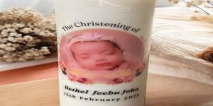 Soy Wax Baptism Candle