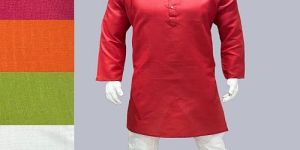 Mens Red Cotton Kurta Pajama Set