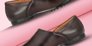 Mens Brown Nagra Sleek Edge Slip-On Shoes