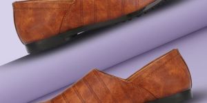 Mens Tan Nagra Soft Stitch Slip-On Shoes