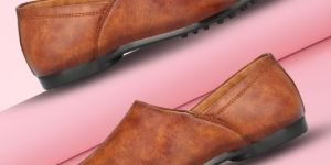 Mens Tan Nagra Textured Sole Slip-On Shoes