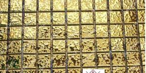 Square Gold Stainless Steel Metal Mosaic Tiles
