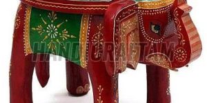 Wooden Elephant Stool