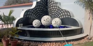 Black Granite Antique Ball Fountain
