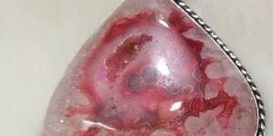 Agate Window Druzy Drop Gemstone Pendant