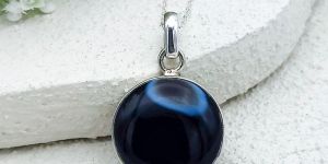 Onyx Black Round Pendant