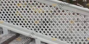 Off White Designer Marble Jali