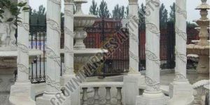 Outdoor Off White Marble Gazebo