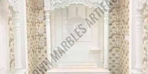 Pooja Room White Marble Temple