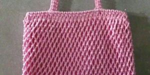 Pink Macrame Shoulder Sling Bag