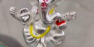 Sliver Ganesha Statue