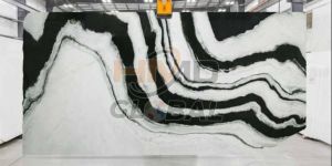 White Panda Polished Marble Slab