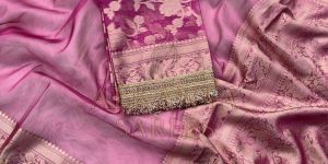 Ladies Lace Work Tissue Silk Saree