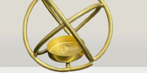 Golden Round Candle Holder