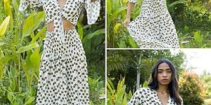 White Printed Top With Palazzo Co-ord Set