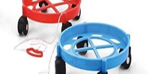 Platic Gas Cylinder Trolly with 360 Degree Rotated Wheels