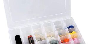 Rectangle 36 Grid Cells Plastic Multipurpose Jewelry Storage Box