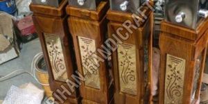 Stainless Steel Wooden Golden Railing Pillar