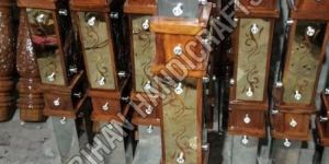 Stainless Steel Wooden Royal Design Pillar