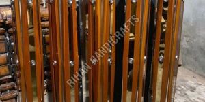 Stainless Steel Wooden Stairs Pillar