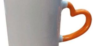 Sublimation 3 Tone Mug With Heart Handle