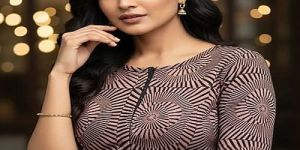 Walnut Brown Round Neck Cotton Stretchable Kalamkari Blouse