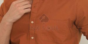 Mens Rust Cotton Shirts