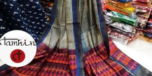 Ladies Stripe Triangle Tussar Silk Stole