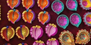 Hand Painted Eco- Friendly Clay Diya