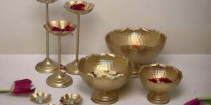 Golden Polished Metal Taj Urli