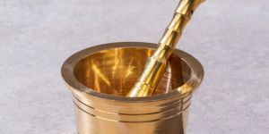 Traditional Pure Brass Mortar and Pestle
