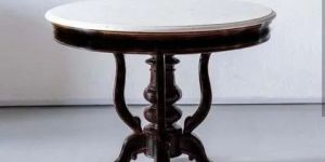 White Top Pedestal Base Round Table