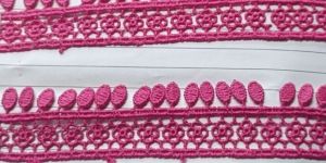 Garments Use Pink Polyester Lace Dyeing