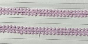 Looped Crochet Pattern Lavender Polyester Lace