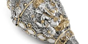 Ganesh Shankh Large Dual Tone