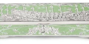 Peacock Dry Fruit Box 2 in 1 Sky Green