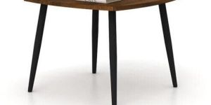 Walnut Engineered Wood Corner Table