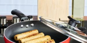 Vinod Zest Non Stick Deep Frypan With Glass Lid