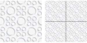 White Circle Design Polished Vitrified Tiles