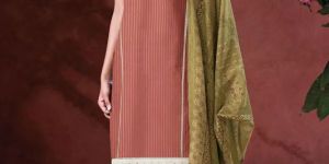 superior cotton block print border embroidery salwar suit