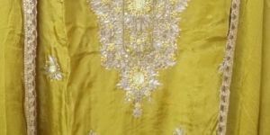 mehndi green hand embroidered suits