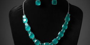 Womens Cz Necklace Set