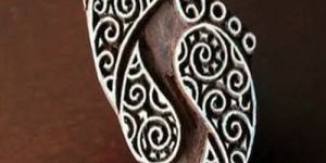 Footprint Wooden Printing Block