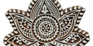Lotus Design Wooden Printing Block