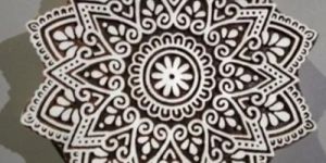 Mandala Wooden Printing Block