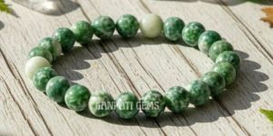 natural tree agate beaded bracelet