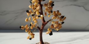 Yellow Aventurine Black Tourmaline Crystal Tree