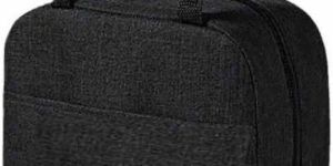 Black Rexine Lunch Box Bag