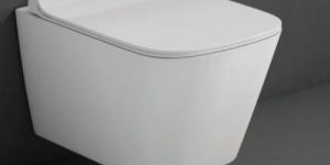 Square White Wall Hung Ceramic Toilet
