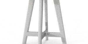 Round Polished Sheesham Wood Stool